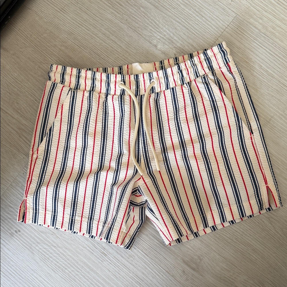 Striped Kids Swim Trunks